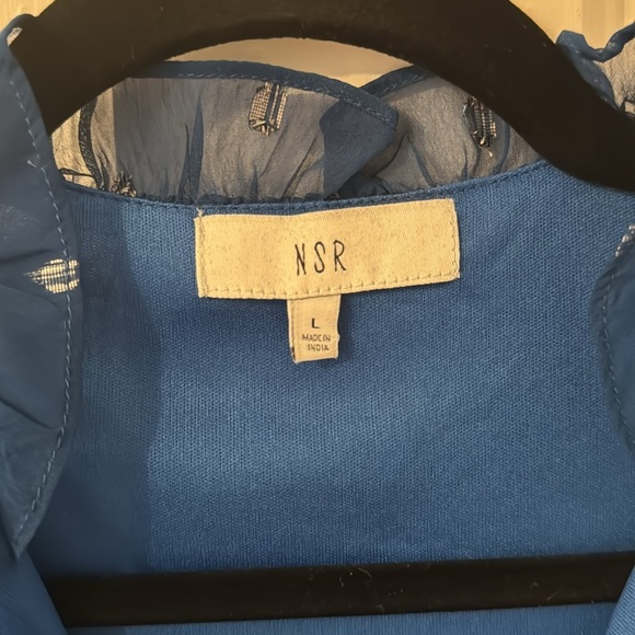 NSR // Azure Sheer Long Sleeve Dress - Picture 2 of 8